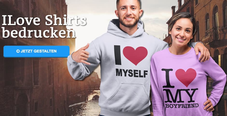 I Love T Shirt Bedrucken Selbst Gestalten Ab 1 Stuck Fun Shirt24 Com